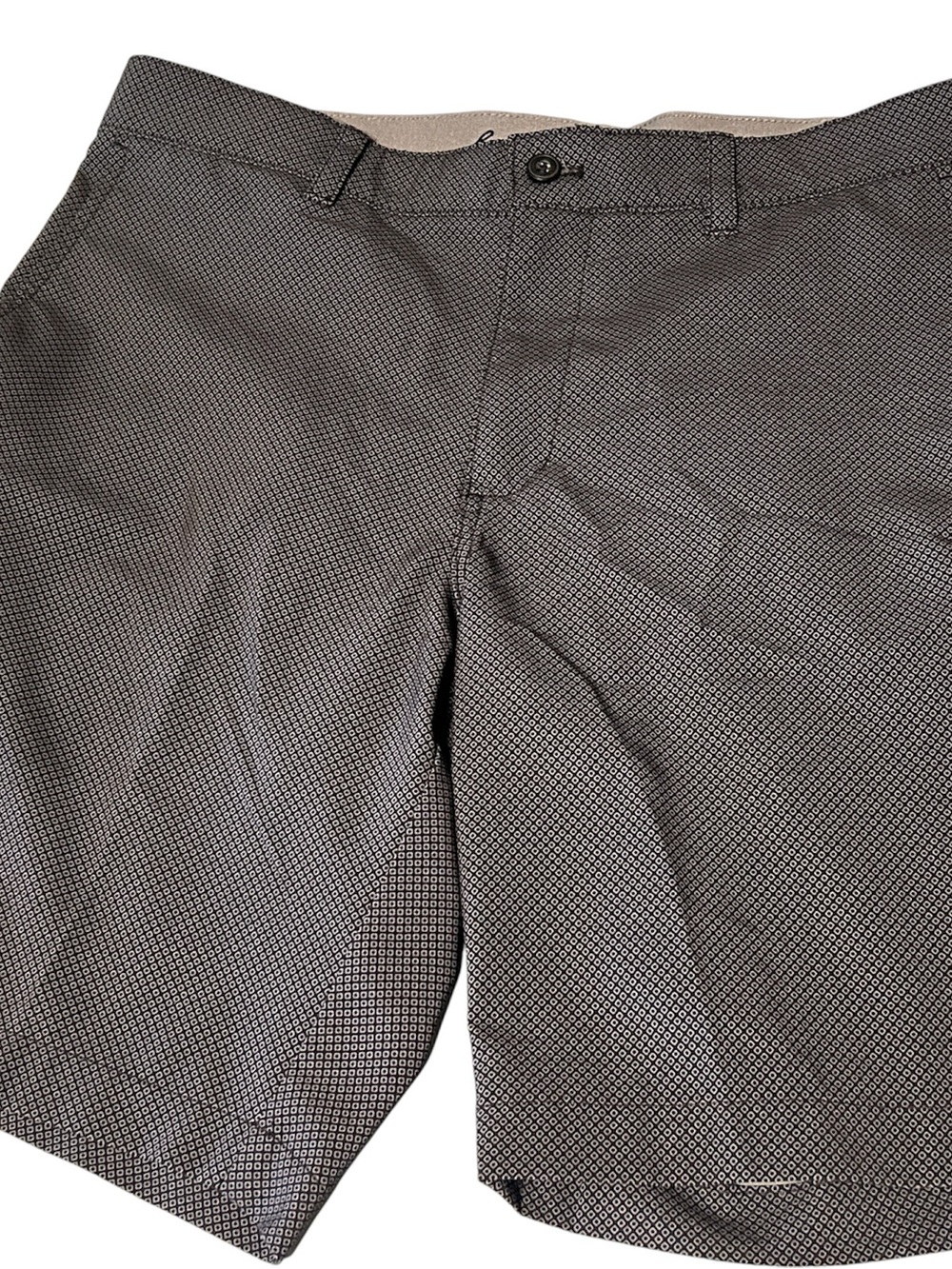 Hogan Men's Gray Micro-Pattern Flat Front Shorts